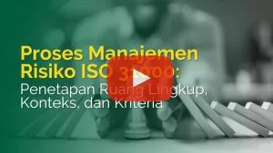 Proses Manajemen Risiko ISO 31000: Penetapan Ruang Lingkup, Konteks, dan Kriteria